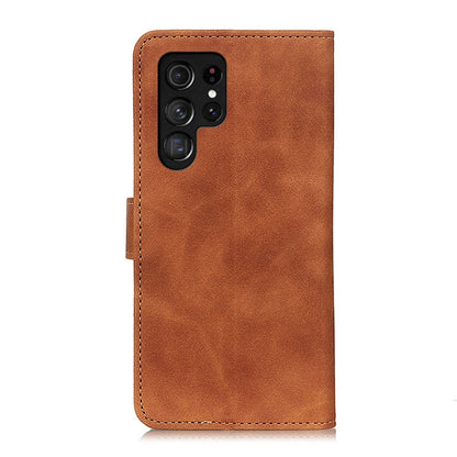 For Samsung Galaxy S25 Ultra 5G KHAZNEH Retro Texture Horizontal Flip Leather Phone Case(Brown) - Galaxy S25 Ultra 5G Cases by buy2fix | Online Shopping UK | buy2fix