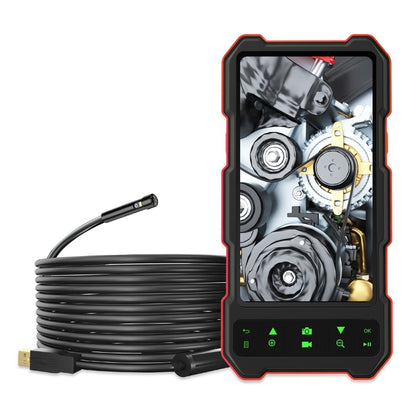 T21 4.5 inch IPS Color Screen 7.9mm Triple Camera Split Hard Cable Industrial Endoscope, Length:1m(Black Red) -  by buy2fix | Online Shopping UK | buy2fix