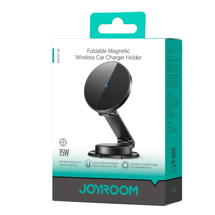 JOYROOM JR-ZS408 Metal Car Magnetic Wireless Charger Holder(Black) - Wireless Charging Bracket by JOYROOM | Online Shopping UK | buy2fix