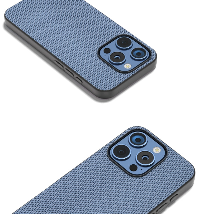 For iPhone 16 Pro Max Carbon Fiber Texture Protective Phone Case(Light Blue) - iPhone 16 Pro Max Cases by buy2fix | Online Shopping UK | buy2fix