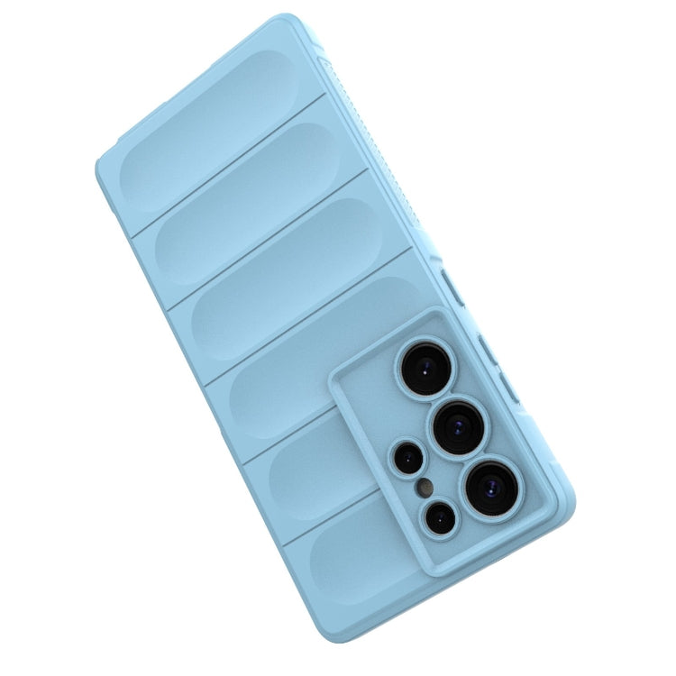 For Samsung Galaxy S25 Ultra 5G Magic Shield TPU + Flannel Phone Case(Light Blue) - Galaxy S25 Ultra 5G Cases by buy2fix | Online Shopping UK | buy2fix