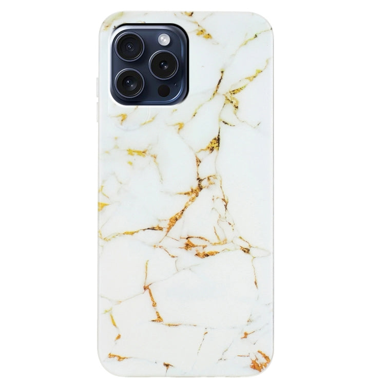 For iPhone 16 Pro Max IMD Marble TPU Phone Case(White) - iPhone 16 Pro Max Cases by buy2fix | Online Shopping UK | buy2fix