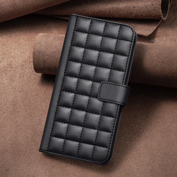 For iPhone 16 Plus Square Texture Leather Phone Case(Black) - iPhone 16 Plus Cases by buy2fix | Online Shopping UK | buy2fix