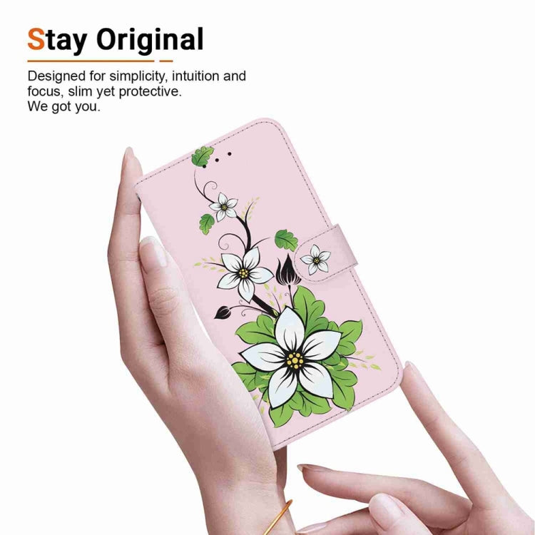 For Samsung Galaxy S25+ 5G Crystal Texture Colored Drawing Leather Phone Case(Lily) - Galaxy S25+ 5G Cases by buy2fix | Online Shopping UK | buy2fix