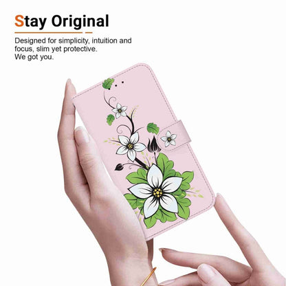 For Samsung Galaxy S25+ 5G Crystal Texture Colored Drawing Leather Phone Case(Lily) - Galaxy S25+ 5G Cases by buy2fix | Online Shopping UK | buy2fix