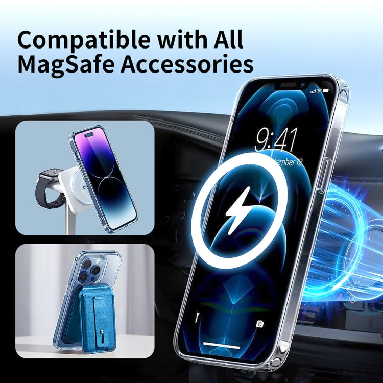 For iPhone 14 ViLi MAG-C Series MagSafe Magnetic PC + TPU Phone Case(Transparent) - iPhone 14 Cases by ViLi | Online Shopping UK | buy2fix