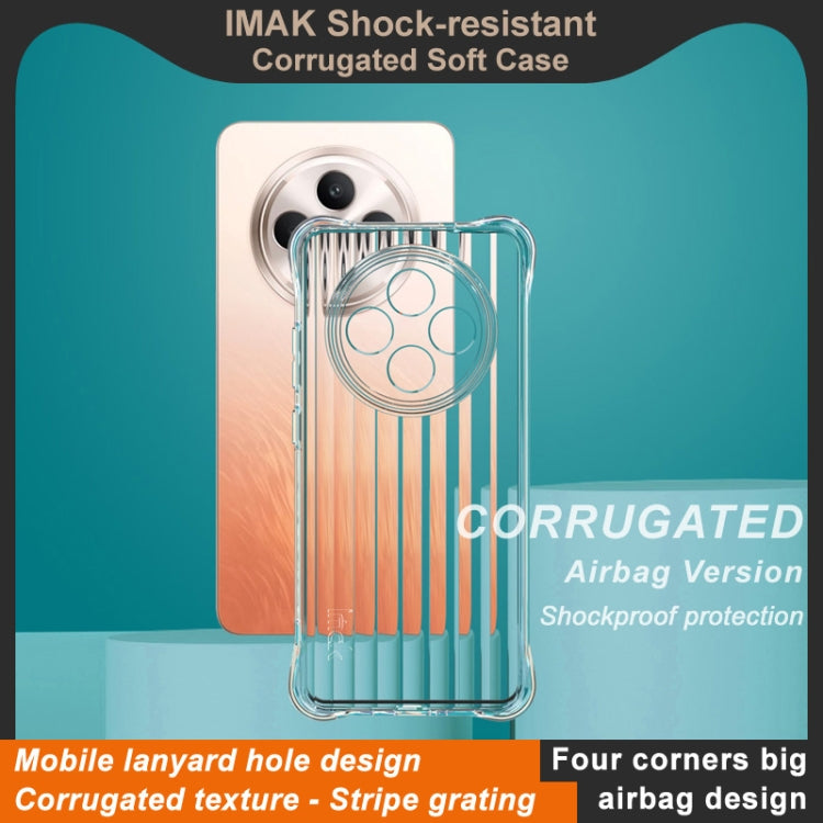 For OPPO Reno12 F 5G IMAK Corrugated Texture Airbag TPU Phone Case(Transparent) - OPPO Cases by imak | Online Shopping UK | buy2fix