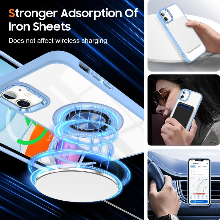 For iPhone 16 Magnetic Rotating Ring Holder Phone Case(Light Blue) - iPhone 16 Cases by buy2fix | Online Shopping UK | buy2fix