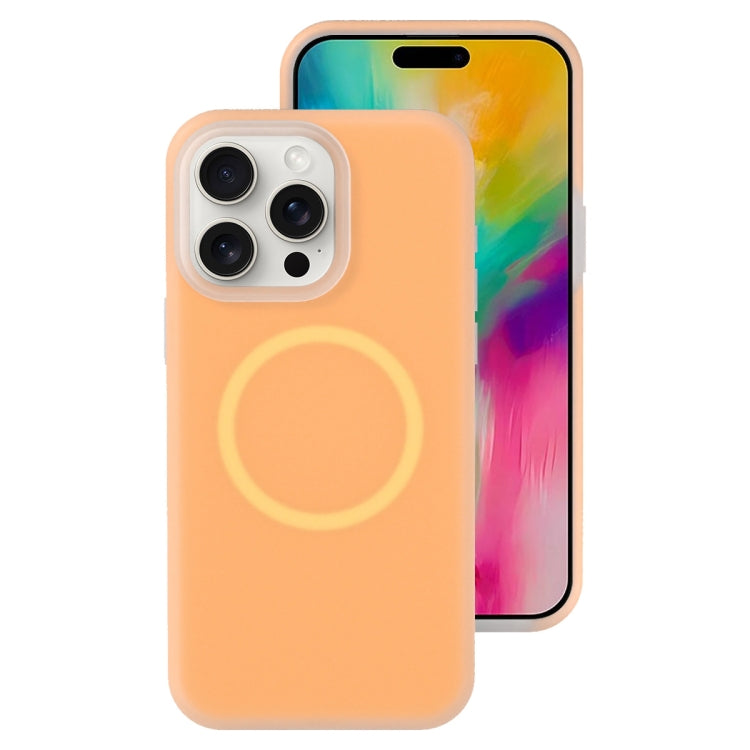 For iPhone 16 Pro Max Jelly Liquid Silicone MagSafe Magnetic Phone Case(Orange) - iPhone 16 Pro Max Cases by buy2fix | Online Shopping UK | buy2fix