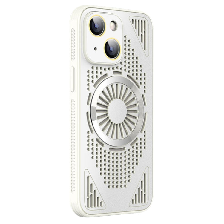 For iPhone 13 Hollow Cooling MagSafe Shockproof Phone Case(White) - iPhone 13 Cases by buy2fix | Online Shopping UK | buy2fix