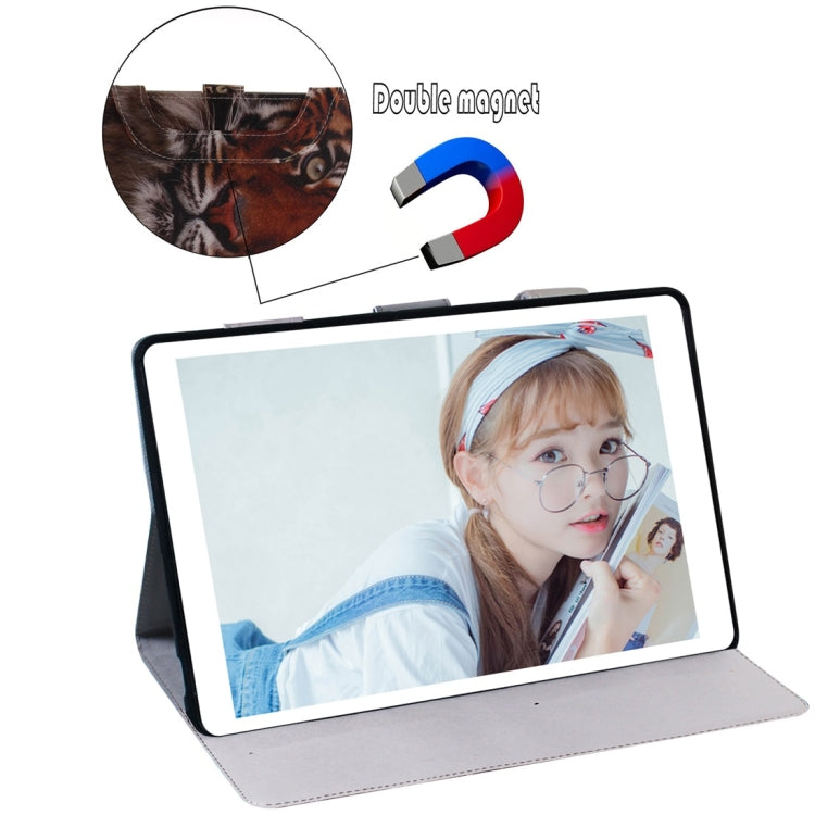 For Samsung Galaxy Tab S7 T870 (2020) 3D Colored Drawing Horizontal Flip Leather Case with Holder & Card Slot & Wallet & Handle(Siberian Tiger) - Other Galaxy Tab PC by buy2fix | Online Shopping UK | buy2fix