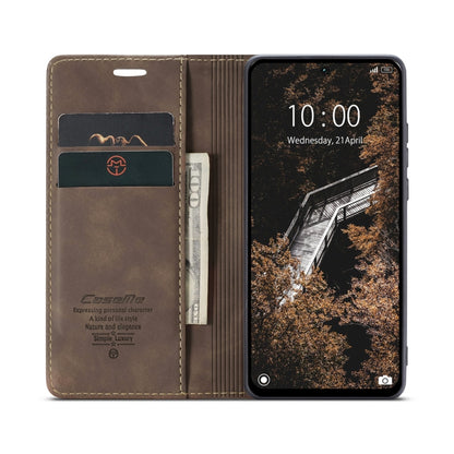 For Redmi 13 CaseMe 013 Multifunctional Horizontal Flip Leather Phone Case(Coffee) - Redmi 13 Cases by CaseMe | Online Shopping UK | buy2fix