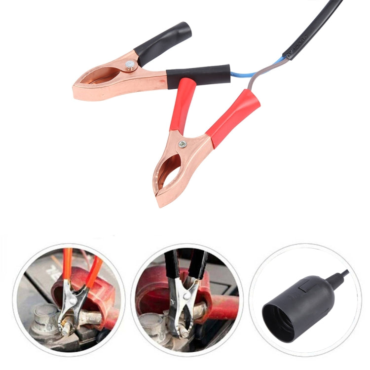 E14 Car Battery Charging Crocodile Clip to Headlight Connection Cable, Cable Length:2.8m - Booster Cable & Clip by buy2fix | Online Shopping UK | buy2fix