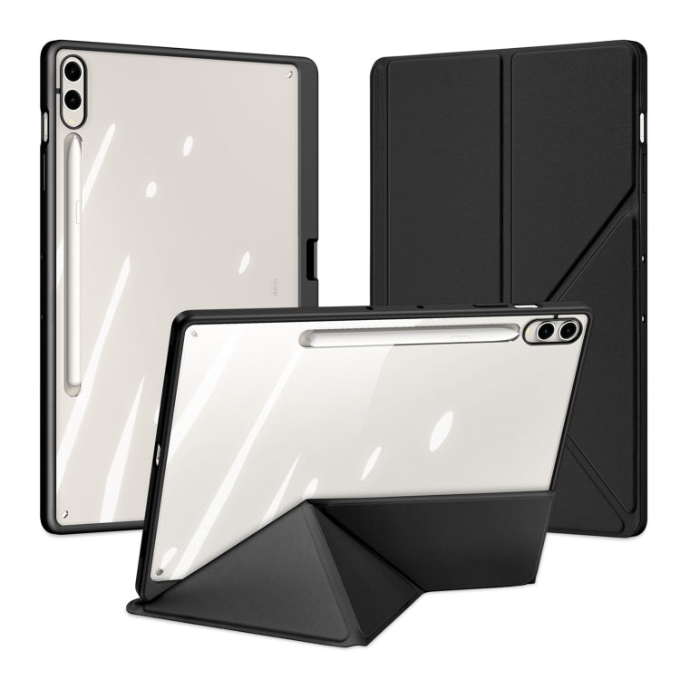 For Samsung Galaxy Tab S10+ DUX DUCIS Magi Series Smart Leather Tablet Case(Black) - Tab S10+ Cases by DUX DUCIS | Online Shopping UK | buy2fix