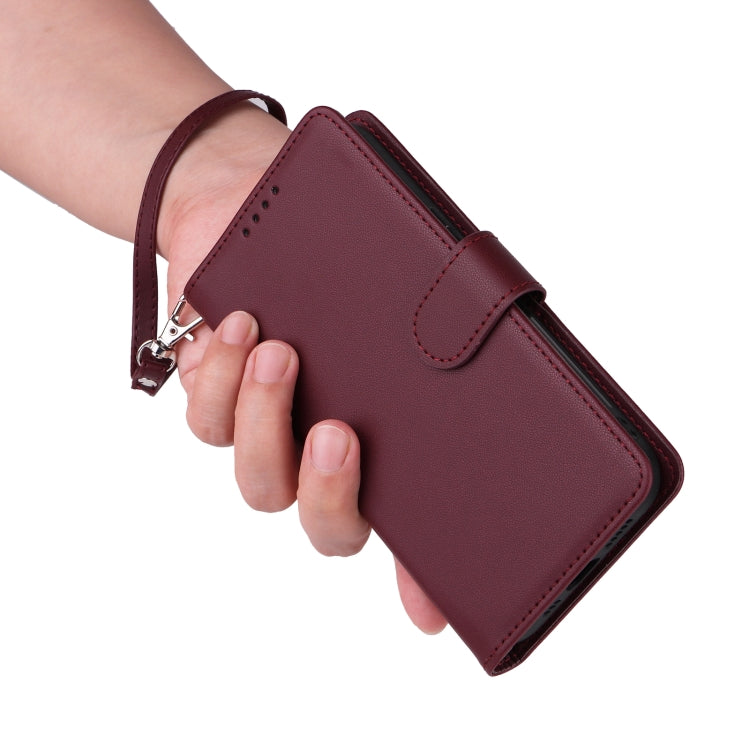 For Samsung Galaxy S24 FE 5G BETOPNICE BN-005 2 in 1 Detachable Imitate Genuine Leather Phone Case(Wine Red) - Galaxy S24 FE 5G Cases by BETOPNICE | Online Shopping UK | buy2fix