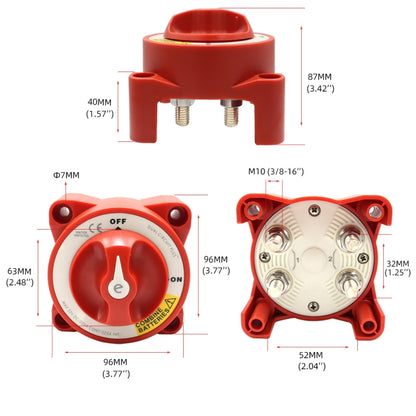 Blue Sea E Series Marine RV Yacht Battery Power Off Switch(Red) - Car Switches by buy2fix | Online Shopping UK | buy2fix