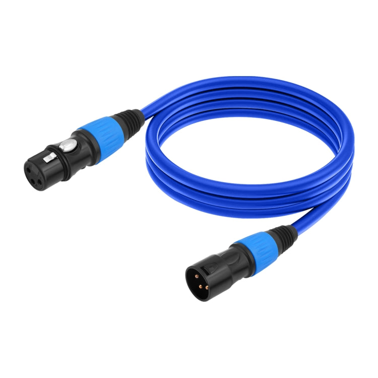 JC1015 XLR 3pin Male to Female Audio Cable, Length:3m(Blue) - Microphone Audio Cable & Connector by buy2fix | Online Shopping UK | buy2fix