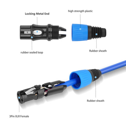 JC1015 XLR 3pin Male to Female Audio Cable, Length:1.8m(Blue) - Microphone Audio Cable & Connector by buy2fix | Online Shopping UK | buy2fix