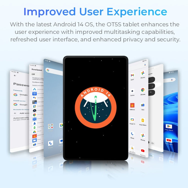 [HK Warehouse] OUKITEL OT5S Tablet PC 12 inch 2.4K Screen, 6GB+256GB, Android 14 Unisoc Tiger T606 Octa Core, Support Dual SIM 4G Network, EU Plug(Grey) - Other by OUKITEL | Online Shopping UK | buy2fix