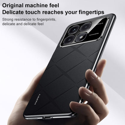 For Redmi K70 / K70 Pro Plain Leather PC Phone Case(Black) - K70 Pro Cases by buy2fix | Online Shopping UK | buy2fix