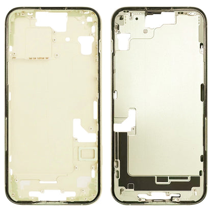 For iPhone 15 Middle Frame Bezel Plate with Side Keys + Card Tray, Version:CE EU Version(Yellow) - LCD Related Parts by buy2fix | Online Shopping UK | buy2fix