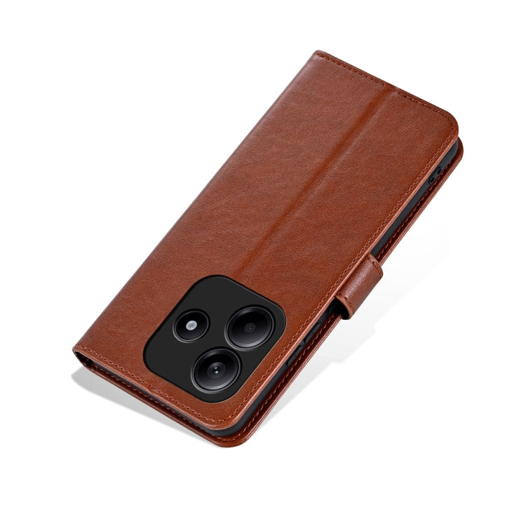 For Redmi Note 14 5G AZNS Sheepskin Texture Flip Leather Phone Case(Brown) - Note 14 Cases by AZNS | Online Shopping UK | buy2fix