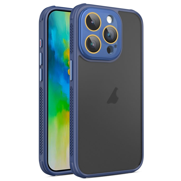 For iPhone 16 Pro Max Side Cooling Skin Feel Frosted Phone Case(Blue) - iPhone 16 Pro Max Cases by buy2fix | Online Shopping UK | buy2fix