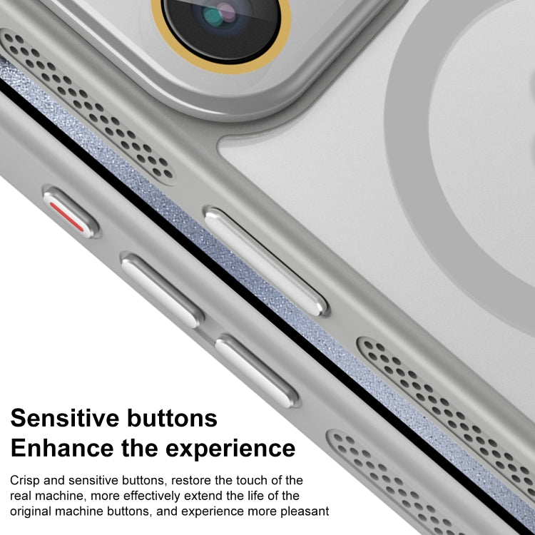 For iPhone 12 Pro Side Cooling Skin Feel Frosted MagSafe Magnetic Phone Case(Sky Blue) - iPhone 12 / 12 Pro Cases by buy2fix | Online Shopping UK | buy2fix