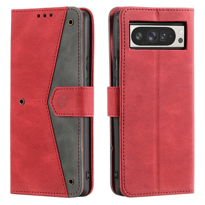 For Google Pixel 9 Pro XL Nail Skin Feel Stitching Calf Texture Leather Phone Case(Red) - Google Cases by buy2fix | Online Shopping UK | buy2fix