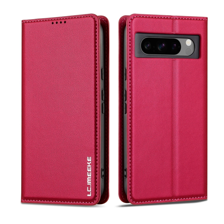 For Google Pixel 8 Pro LC.IMEEKE L1 Series Frosted Fine Texture PU Phone Case(Red) - Google Cases by LC.IMEEKE | Online Shopping UK | buy2fix