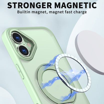 For iPhone 16 Wing Series MagSafe Magnetic Ring Holder Phone Case(Avocado Green) - iPhone 16 Cases by buy2fix | Online Shopping UK | buy2fix