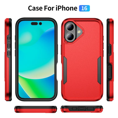 For iPhone 16 Pioneer Armor Heavy Duty PC + TPU Phone Case(Red+Black) - iPhone 16 Cases by buy2fix | Online Shopping UK | buy2fix