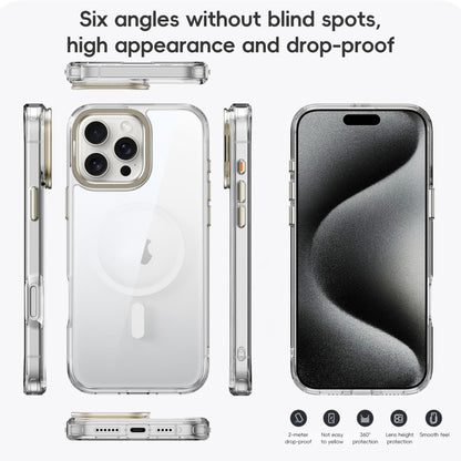 For iPhone 16 Pro Max Mirror Crystal Clear Lens Holder MagSafe Magnetic Phone Case(Transparent Black) - iPhone 16 Pro Max Cases by buy2fix | Online Shopping UK | buy2fix