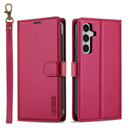 For Samsung Galaxy S24 FE 5G LC.IMEEKE L2 Series Detachable Magsafe PU Phone Case with Lanyard(Red) - Galaxy S24 FE 5G Cases by LC.IMEEKE | Online Shopping UK | buy2fix