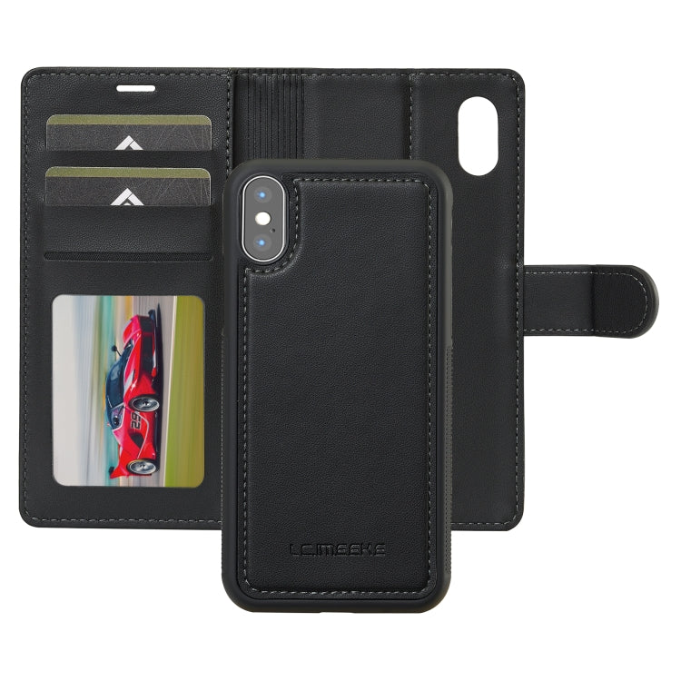 For iPhone XS Max LC.IMEEKE L2 Series Detachable Magsafe PU Phone Case with Lanyard(Black) - More iPhone Cases by LC.IMEEKE | Online Shopping UK | buy2fix