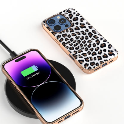 For iPhone 16 Pro Max Nano Plating Leopard Print Phone Case(Silver) - iPhone 16 Pro Max Cases by buy2fix | Online Shopping UK | buy2fix