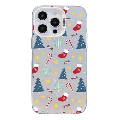 For iPhone 16 Pro Christmas Series PC Full Coverage Pattern Phone Case(CW036 White) - iPhone 16 Pro Cases by buy2fix | Online Shopping UK | buy2fix