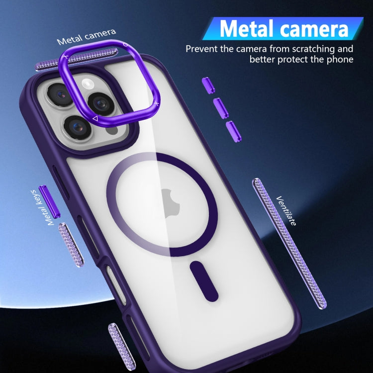 For iPhone 16 Pro Max Breathable Skin Feel Transparent MagSafe Magnetic Phone Case(Black) - iPhone 16 Pro Max Cases by buy2fix | Online Shopping UK | buy2fix