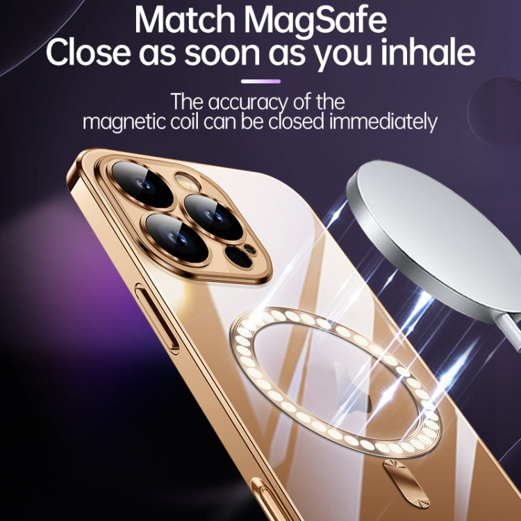 For iPhone 16 Pro Max SULADA MagSafe Plating TPU Shockproof Phone Soft Case(Silver) - iPhone 16 Pro Max Cases by SULADA | Online Shopping UK | buy2fix