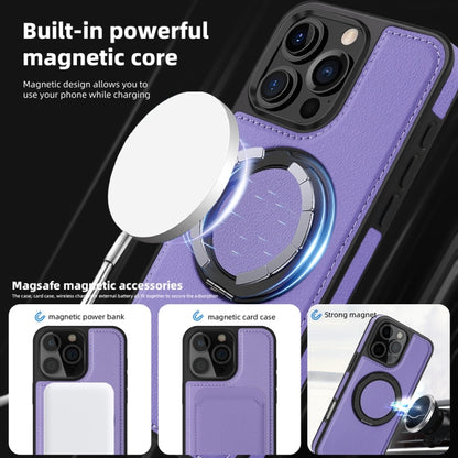 For iPhone 16 Pro Max Yashi 360 Degree Rotating MagSafe Holder Phone Case(Purple) - iPhone 16 Pro Max Cases by buy2fix | Online Shopping UK | buy2fix