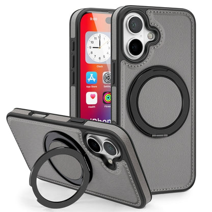 For iPhone 16 Yashi 360 Degree Rotating MagSafe Holder Phone Case(Grey) - iPhone 16 Cases by buy2fix | Online Shopping UK | buy2fix