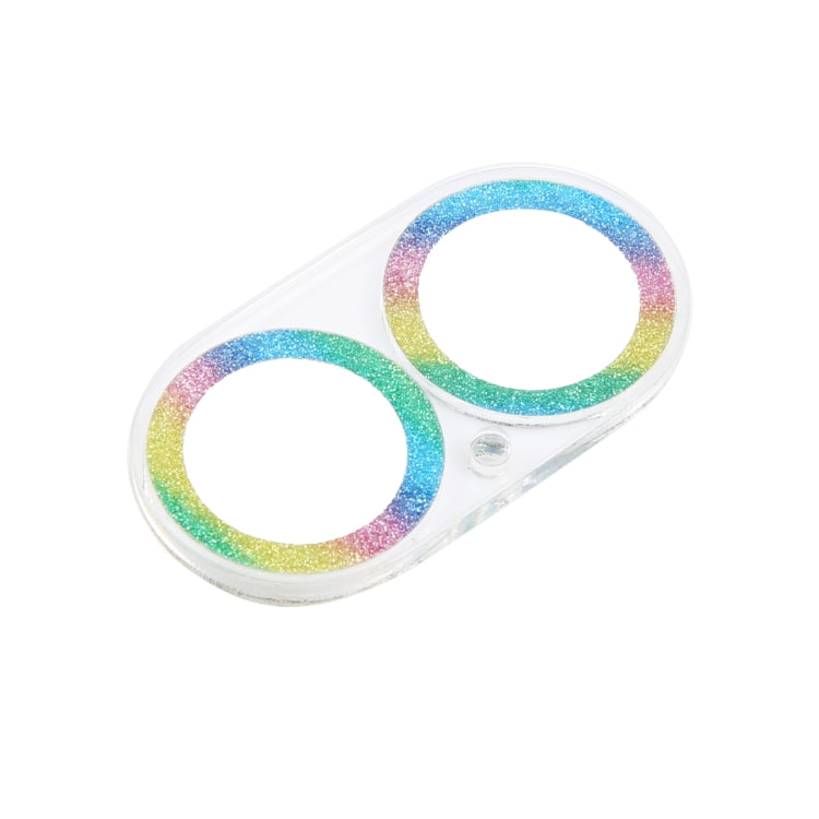 For iPhone 16 / 16 Plus Glitter Ring Tempered Glass Camera Lens Film(Colorful) - iPhone 16 Plus Tempered Glass by buy2fix | Online Shopping UK | buy2fix