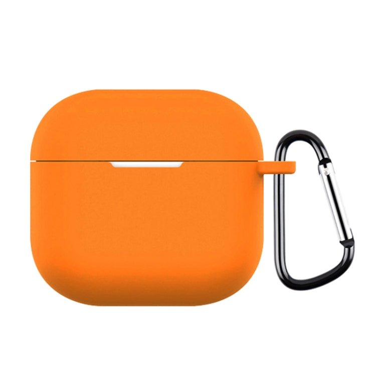 For AirPods 4 Silicone Earphone Protective Case with Hook(Orange) - For AirPods 4 by buy2fix | Online Shopping UK | buy2fix