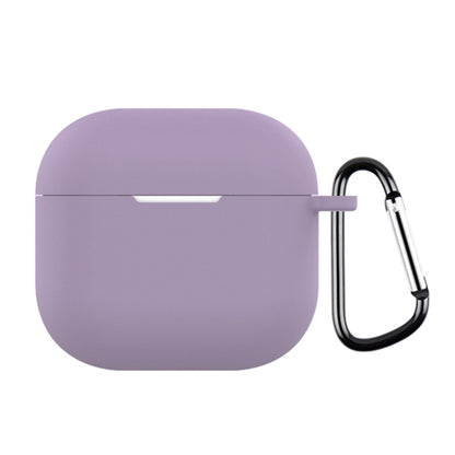 For AirPods 4 Silicone Earphone Protective Case with Hook(Light Purple) - For AirPods 4 by buy2fix | Online Shopping UK | buy2fix