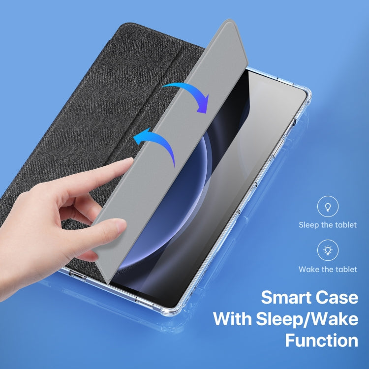 For Samsung Galaxy Tab S10+ DUX DUCIS Unid Series PU+TPU Smart Tablet Case(Black) - Tab S10+ Cases by DUX DUCIS | Online Shopping UK | buy2fix