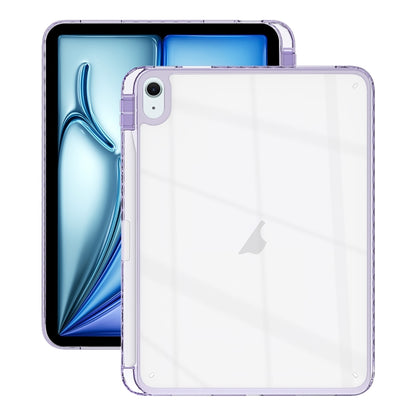 For iPad Air 13 2024 / Pro 12.9 2022 Acrylic Hybrid TPU Tablet Case with Pen Slot(Purple) - iPad Air 13 2024 Cases by buy2fix | Online Shopping UK | buy2fix