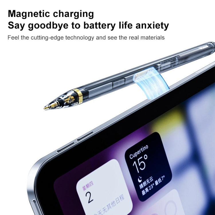 C10 Pro Magnetic Charging Capacitive Stylus Pen for iPad 2018 and Later(Transparent Black) - Stylus Pen by buy2fix | Online Shopping UK | buy2fix