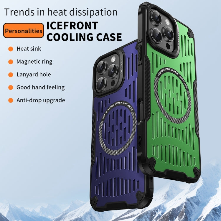 For iPhone 16 Pro Ice Front Cooling MagSafe Magnetic Phone Case(Green) - iPhone 16 Pro Cases by buy2fix | Online Shopping UK | buy2fix