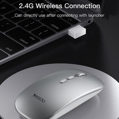 Yesido KB15 Slim 2.4G Rechargeable Wireless Optical Mouse(White) - Wireless Mice by Yesido | Online Shopping UK | buy2fix