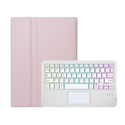 For Huawei MatePad SE 11 2024 AH21-AS Ultra-thin Detachable Backlight Bluetooth Keyboard Leather Tablet Case with Touchpad(Pink White) - Others Keyboard by buy2fix | Online Shopping UK | buy2fix